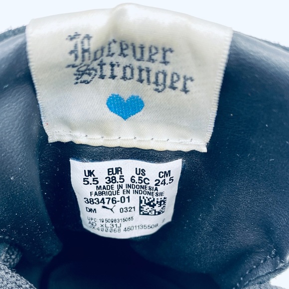 Puma Lauren London Forever Stronger Sneakers Black 6.5C 8 EUC - Picture 5 of 6